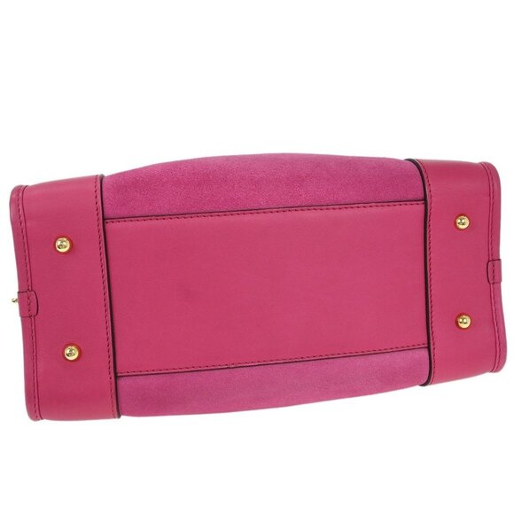 Loewe Pink Suede Leather Amazona 28 Handbag 061102 166501 - Picture 3 of 9